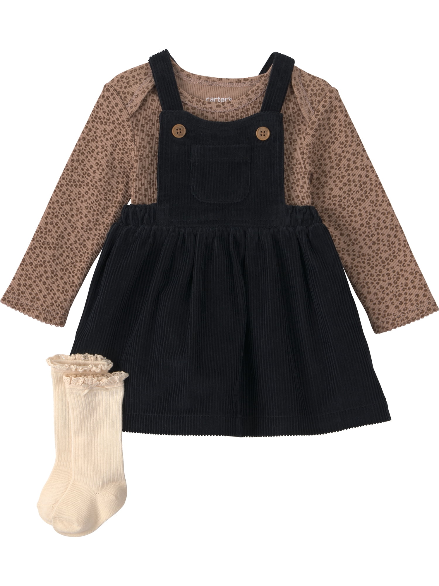 Carter's Child of Mine Baby Girl Dress Set, 3-Piece, Sizes 0/3-24 Months
