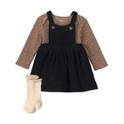 dark brown baby dress Girls Casual Dresses for Everyday Style Sleeve Length SALE AU floor length long sleeve COLOR:Navy Multi