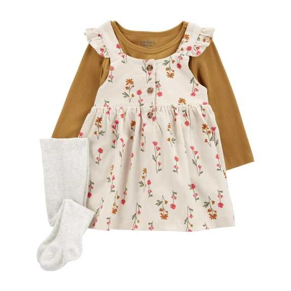 Carter's Child of Mine Baby Girl Dress Set, 3-Piece, Sizes 0/3-24 Months