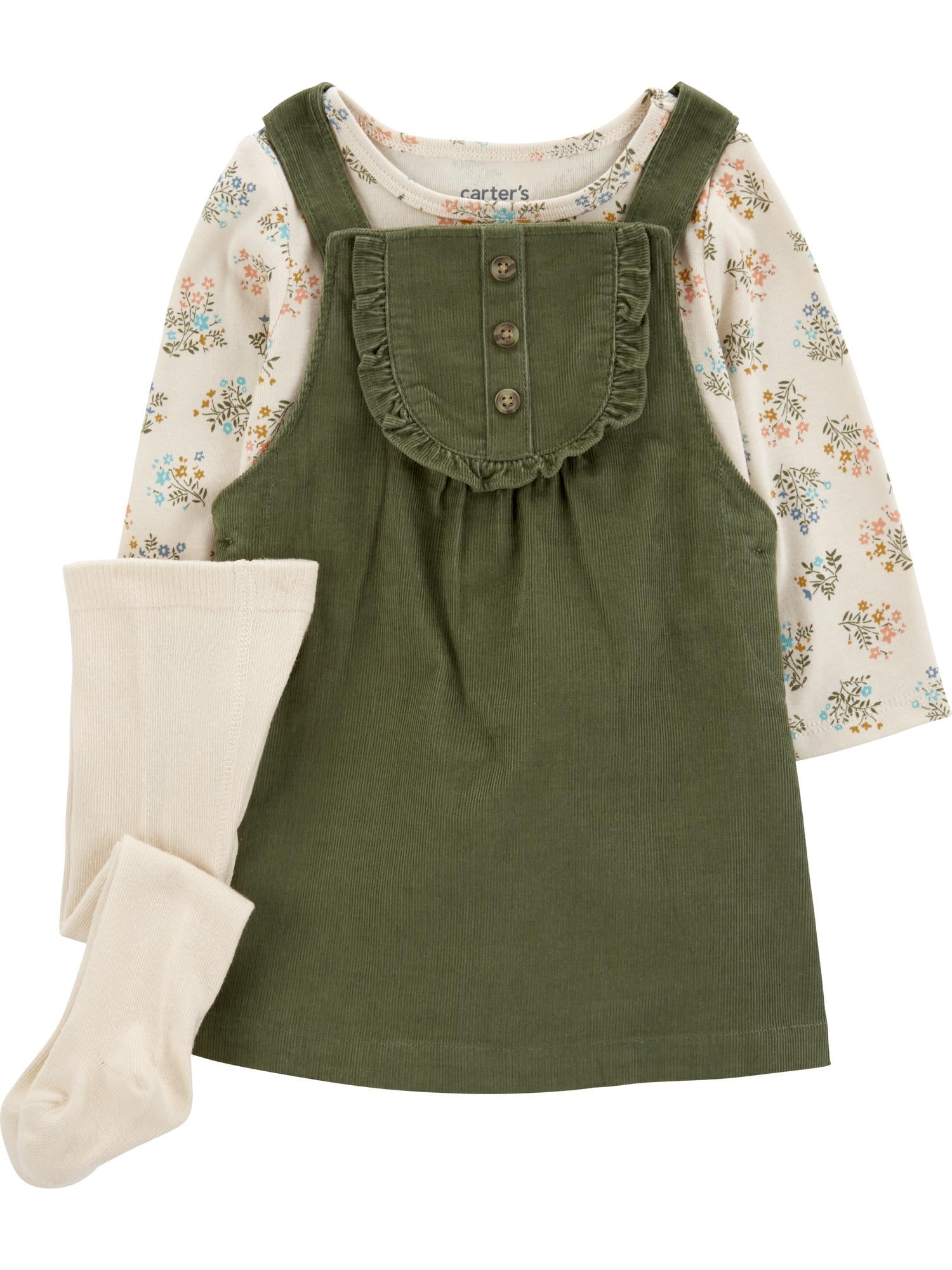 Carter's Child of Mine Baby Girl Dress Set, 3-Piece, Sizes 0/3-24 Months