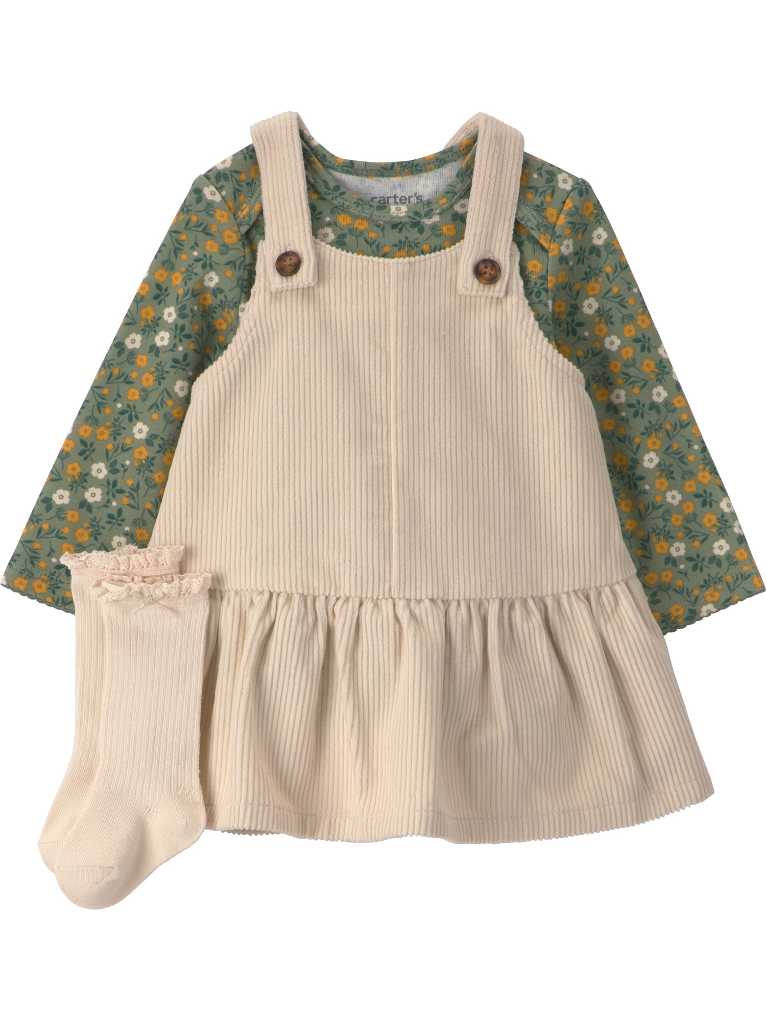 Carter's Child of Mine Baby Girl Dress Set, 3-Piece, Sizes 0/3-24 Months