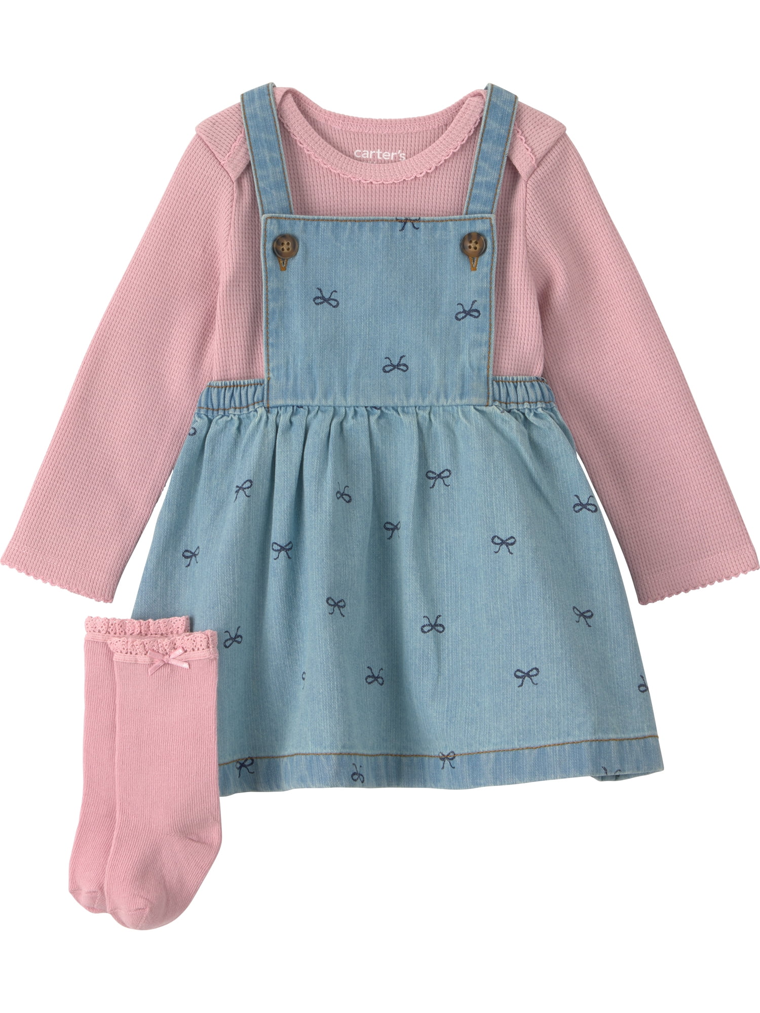 Carter's Child of Mine Baby Girl Dress Set, 3-Piece, Sizes 0/3-24 Months