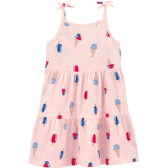 Carter's Child of Mine Baby and Toddler Girl Patriotic Americana Americana Dress, Sizes 12M-5T
