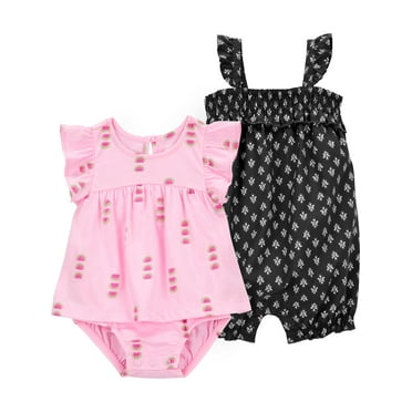 Carter's Child of Mine Baby Girl Dress and Romper, 2-Piece, Sizes 0/3-24 Months