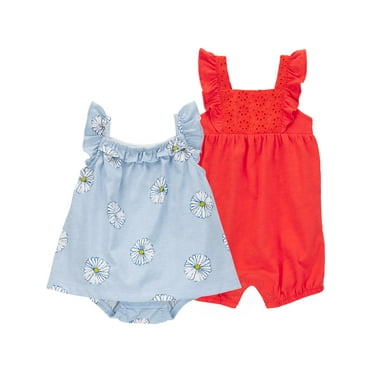 Carter's Child of Mine Baby Girl Dress and Romper, 2-Piece, Sizes 0/3-24 Months