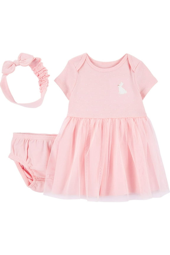 Baby Girl Easter Dress Set, 3-Piece, Sizes Preemie-12 Months