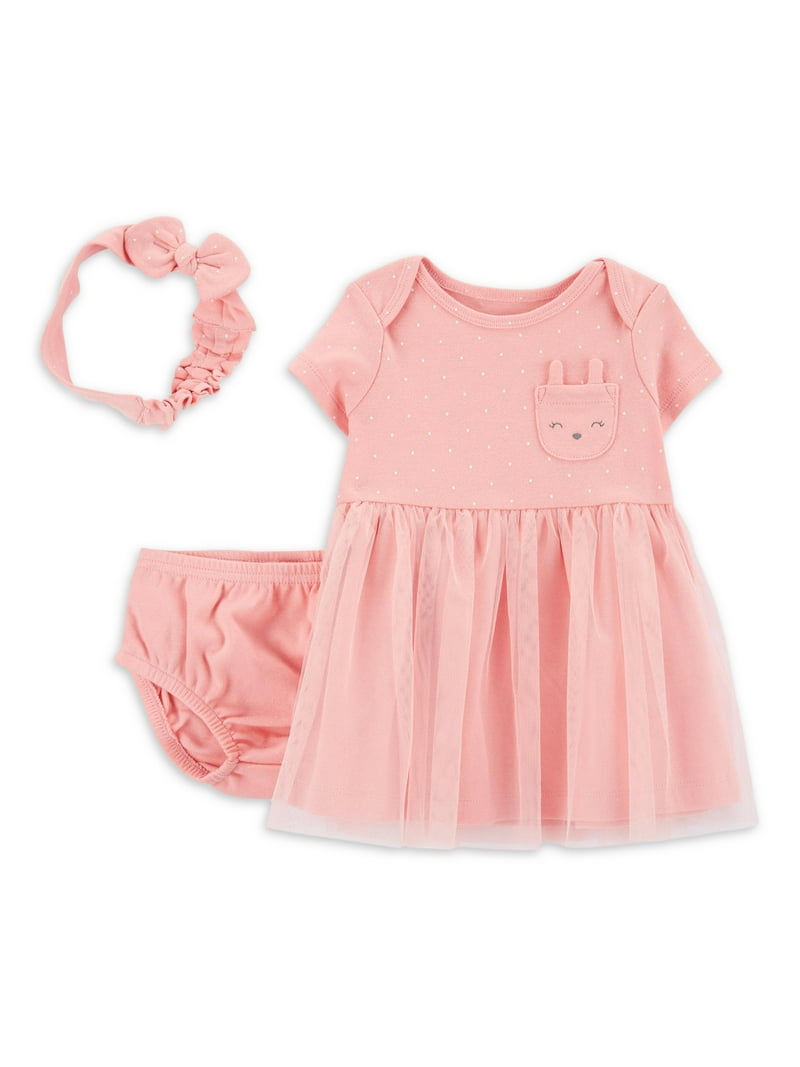 Carter's Child of Mine Newborn Easter Dress Set, 3-Piece Bunny