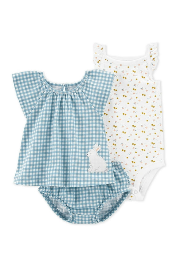 Baby Girl Easter Outfit Set, 3-Piece, Sizes 0-24M