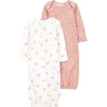 Carter's Child of Mine Baby Girl Gown, 2-Pack, Sizes Newborn-0/3 Months