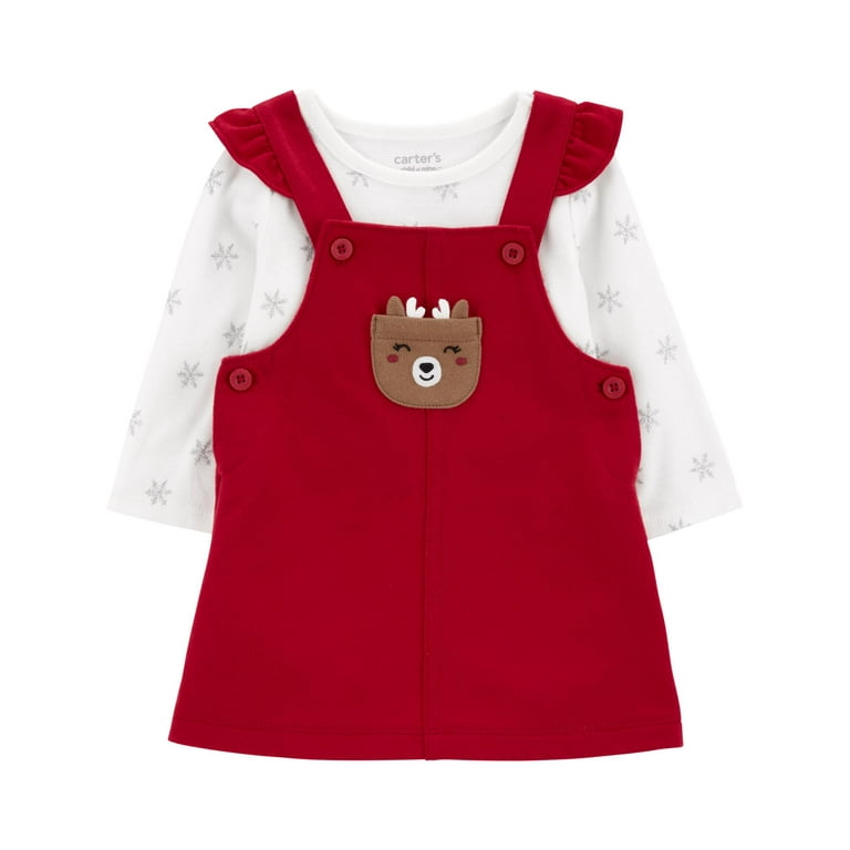 Carter's Child of Mine Baby Girl Holiday Dress Set, 2-Piece, Sizes