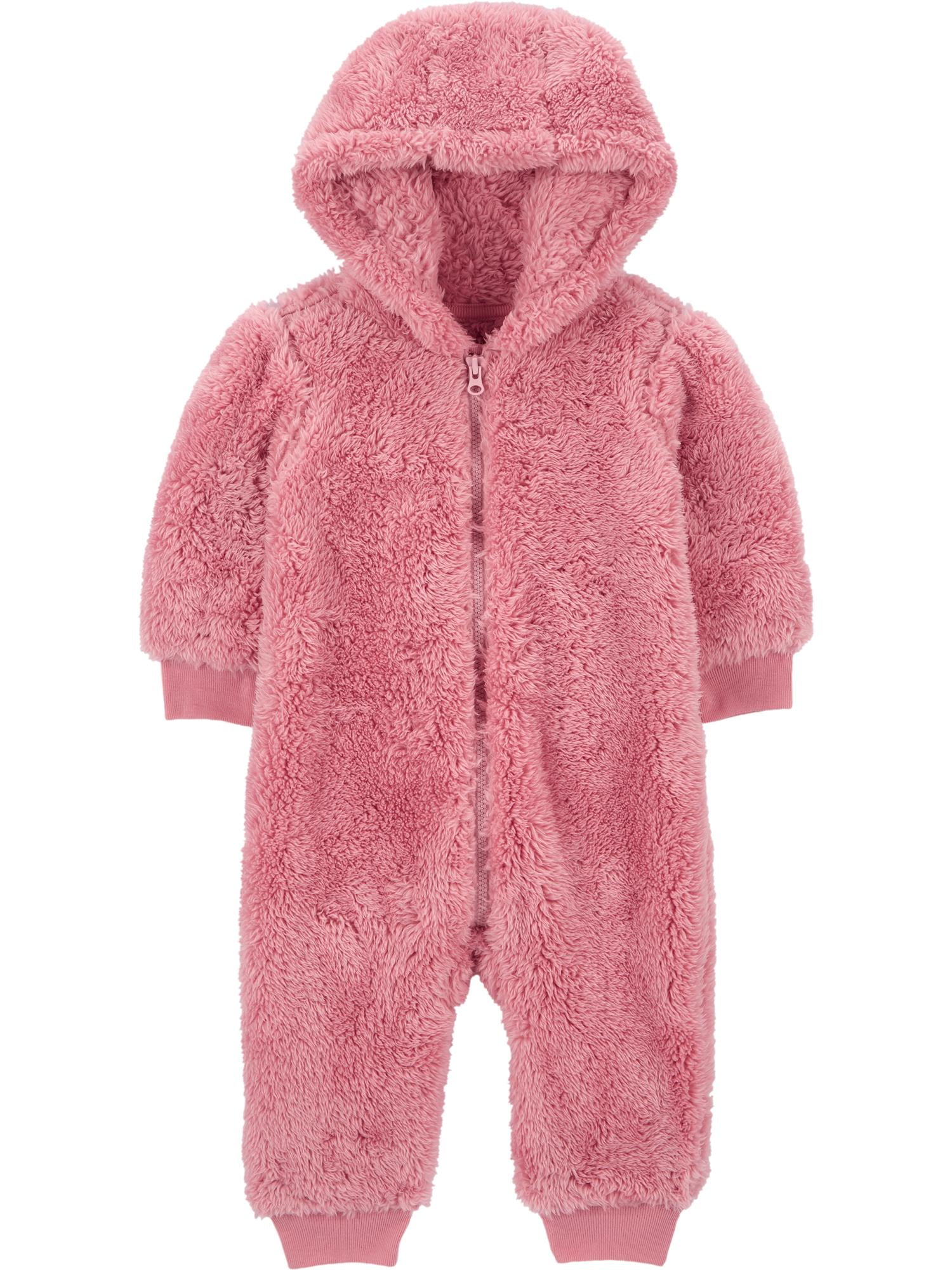 Carter s Child of Mine Baby Girl Hooded Jumpsuit One Piece Sizes 0 3 24 Months Infant Girl s Size 6 9 Months Pink