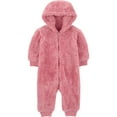 thumbnail image 1 of Carter's Child of Mine Baby Girl Hooded Jumpsuit, One-Piece, Sizes 0/3-24 Months, 1 of 5