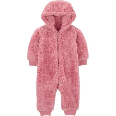 Carter's Child of Mine Baby Girl Hooded Jumpsuit, One-Piece, Sizes 0/3-24 Months