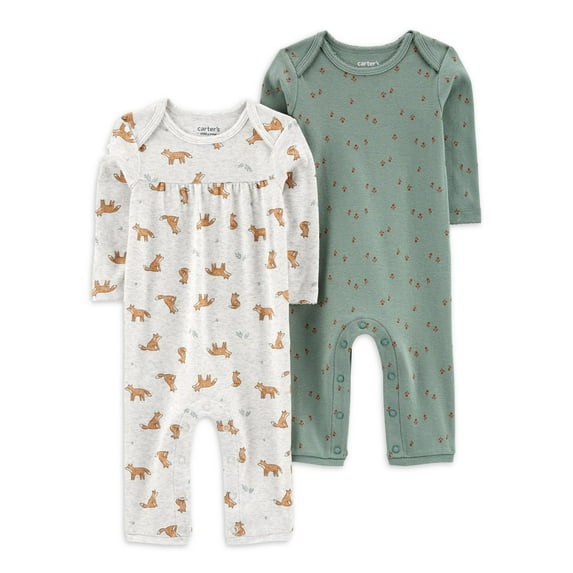 Carter's Child of Mine Baby Girl Jumpsuit, 2-Pack, One-Piece, Sizes Preemie-9 Months