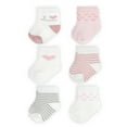 thumbnail image 1 of Carter's Child of Mine Baby Girl Mommy Crew Cut Socks, 6 Pack, Sizes Newborn-6 Months, 1 of 2