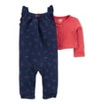 thumbnail image 1 of Carter's Child of Mine Baby Girl One Piece Jumpsuit with Cardigan Outfit Set, 2 Pack, Sizes 0/3-24 Months, 1 of 4