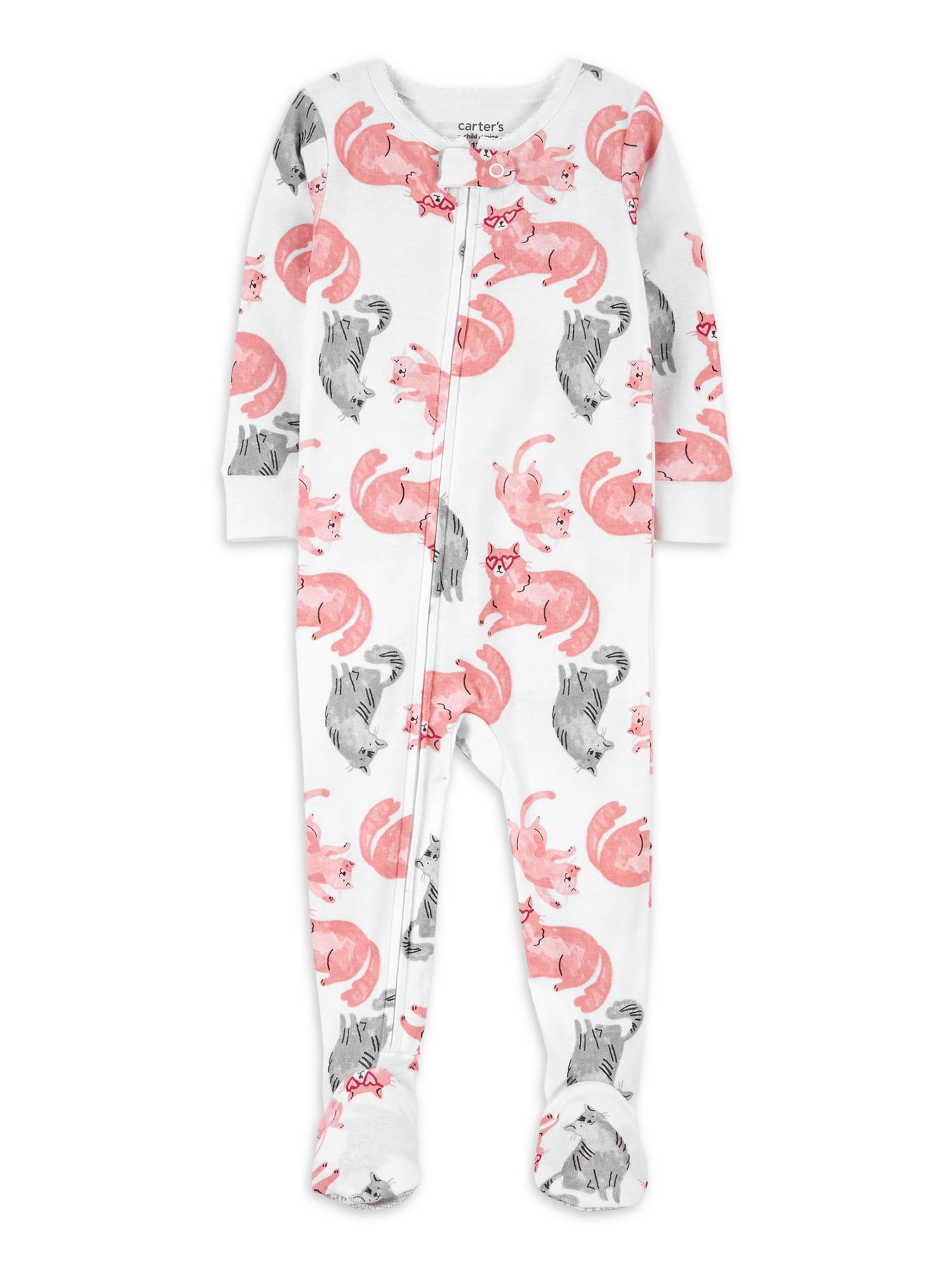 geweten cafe Weigeren Carter's Child of Mine Baby Girl One-Piece Pajama, 12-24M - Walmart.com