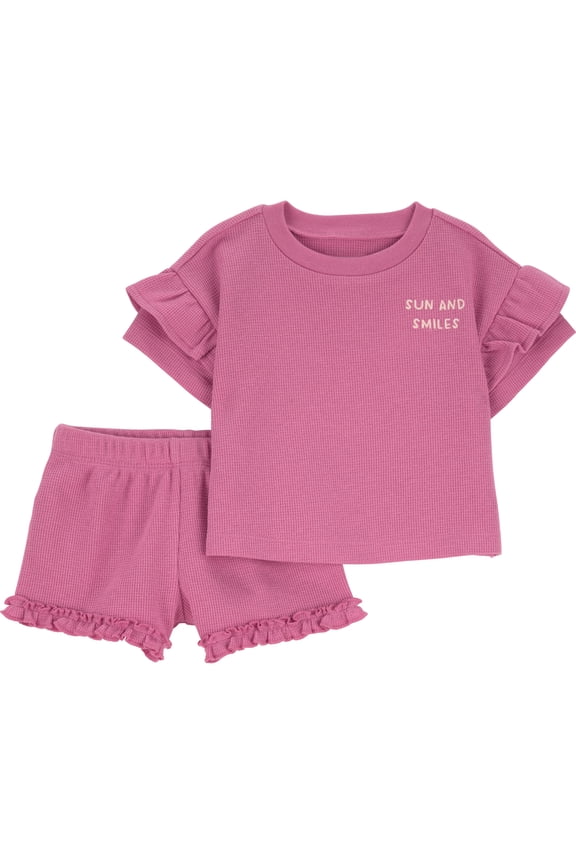 Baby Girl Outfit Set, 2-Piece, Sizes 0/3-12 Months