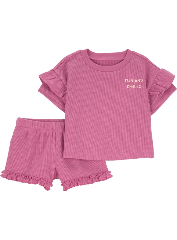 Baby Girl Outfit Set, 2-Piece, Sizes 0/3-12 Months