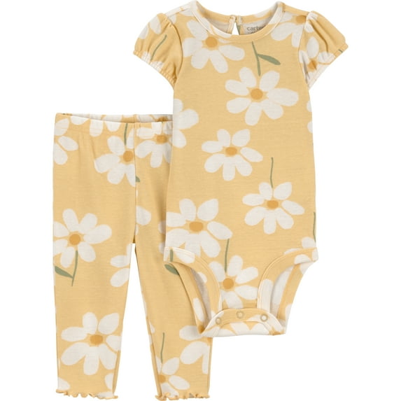 Carter's Child of Mine Baby Girl Outfit Set, 2-Piece, Sizes 0/3-24 Months