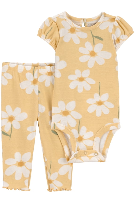 Baby Girl Outfit Set, 2-Piece, Sizes 0/3-24 Months