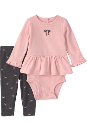 Baby Girl Outfit Set, 2-Piece, Sizes 0/3-24 Months