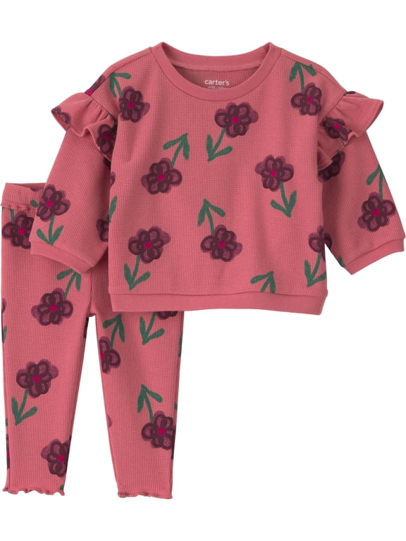 Baby Girl Outfit Set, 2-Piece, Sizes 0/3-24 Months