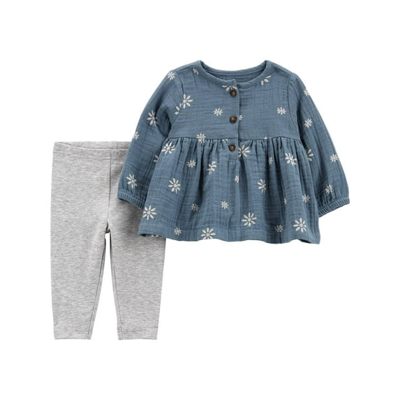 Carter's Child of Mine Baby Girl Outfit Set, 2-Piece, Sizes 0/3-24 Months