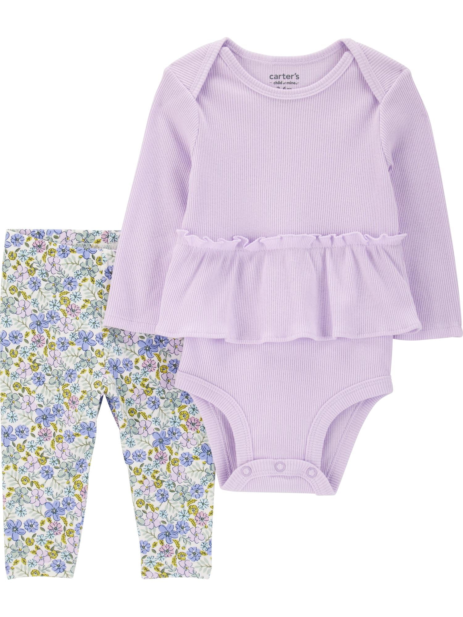 Carter's Child of Mine Baby Girl Outfit Set, 2-Piece, Sizes 0/3-24 Months
