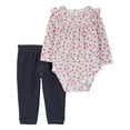 thumbnail image 1 of Carter's Child of Mine Baby Girl Outfit Set, 2-Piece, Sizes 0/3-24 Months, 1 of 5