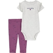 Carter's Child of Mine Baby Girl Outfit Set, 2-Piece, Sizes 0/3-24 Months