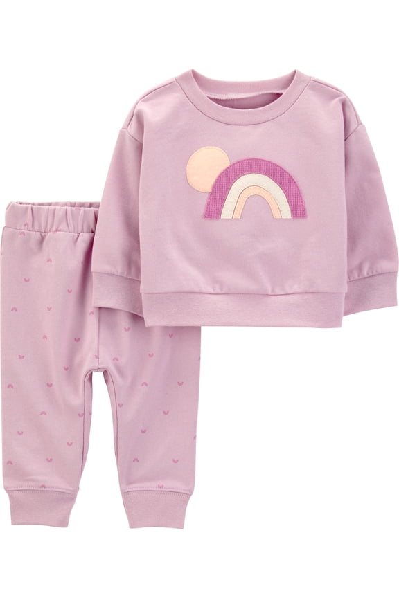 Baby Girl Outfit Set, 2-Piece, Sizes 0/3-24 Months