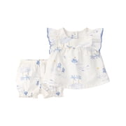 Baby Girl Outfit Set, 2-Piece, Sizes 0/3-24 Months