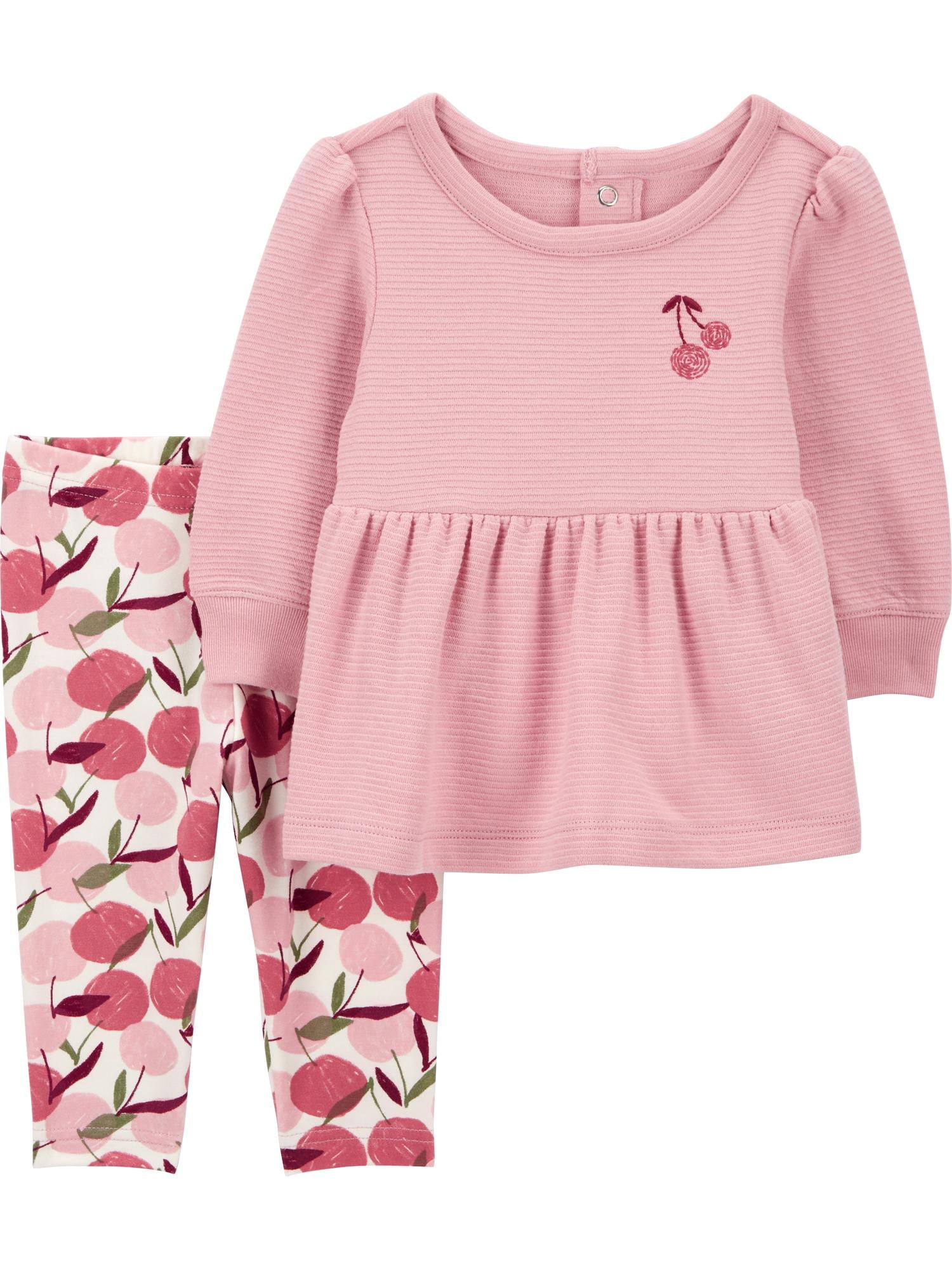 Carter's Child of Mine Baby Girl Outfit Set, 2-Piece, Sizes 0/3-24M