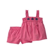 Baby and Toddler Girl Patriotic Americana Americana Outfit Set, 2-Piece, Sizes 12M-5T