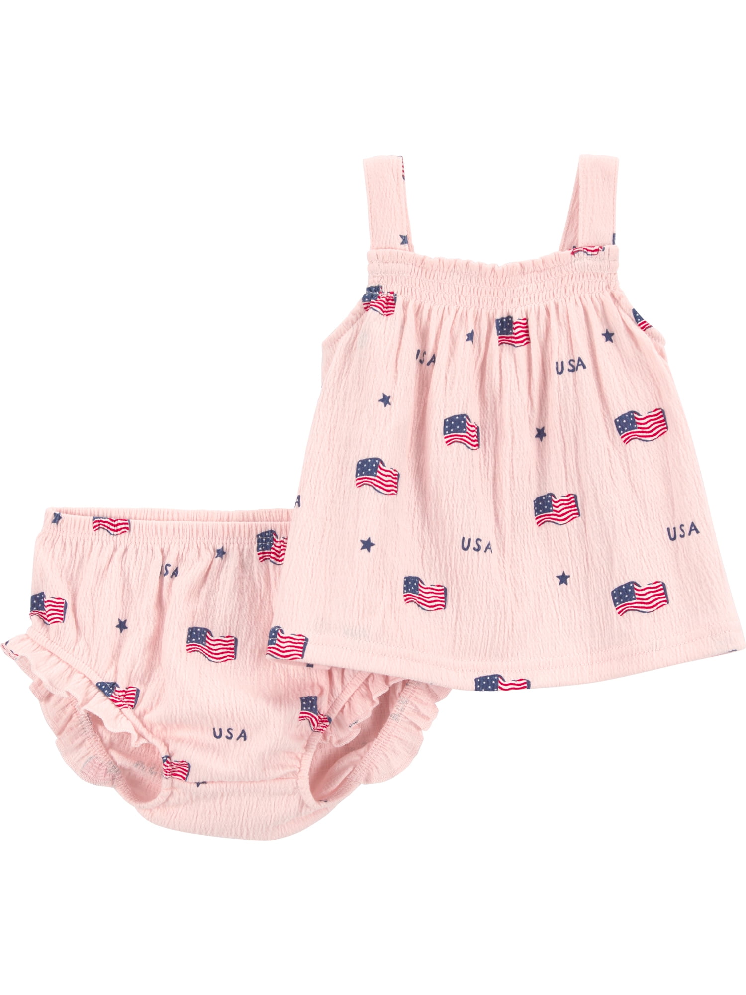 Carter's Child of Mine Baby Girl  Patriotic Outfit Set, 2-Piece, Sizes Preemie-12 Months