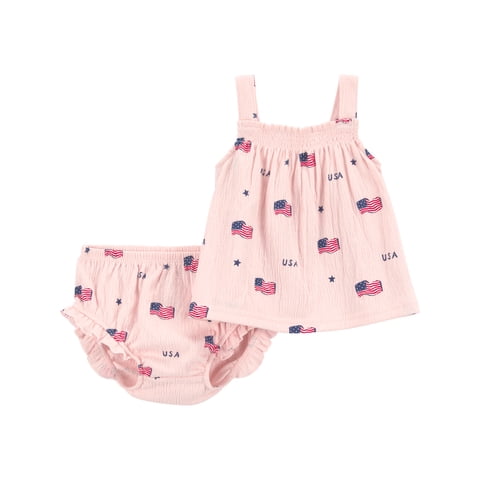 Baby Girl  Patriotic Outfit Set, 2-Piece, Sizes Preemie-12 Months