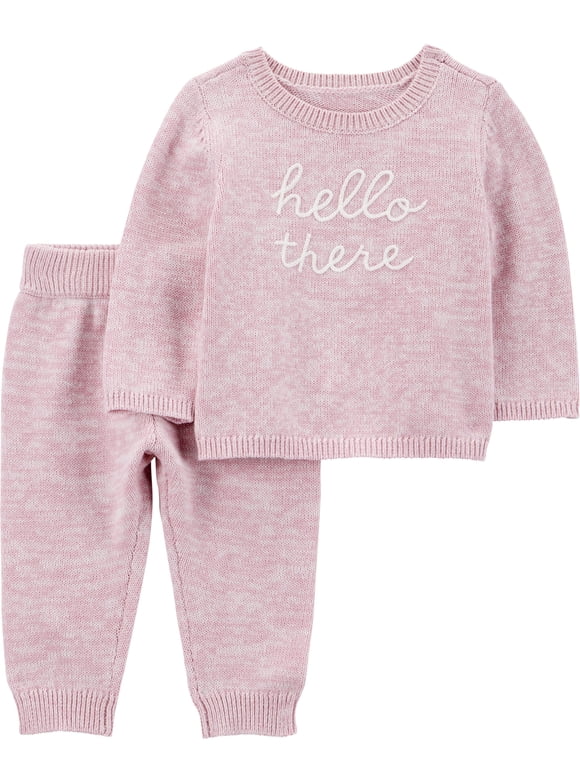 Baby Girl Outfit Set, 2-Piece, Sizes Preemie-18 Months