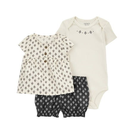 Carter's Child of Mine Baby Girl Outfit Set, 3-Piece, Sizes 0/3-24 Months