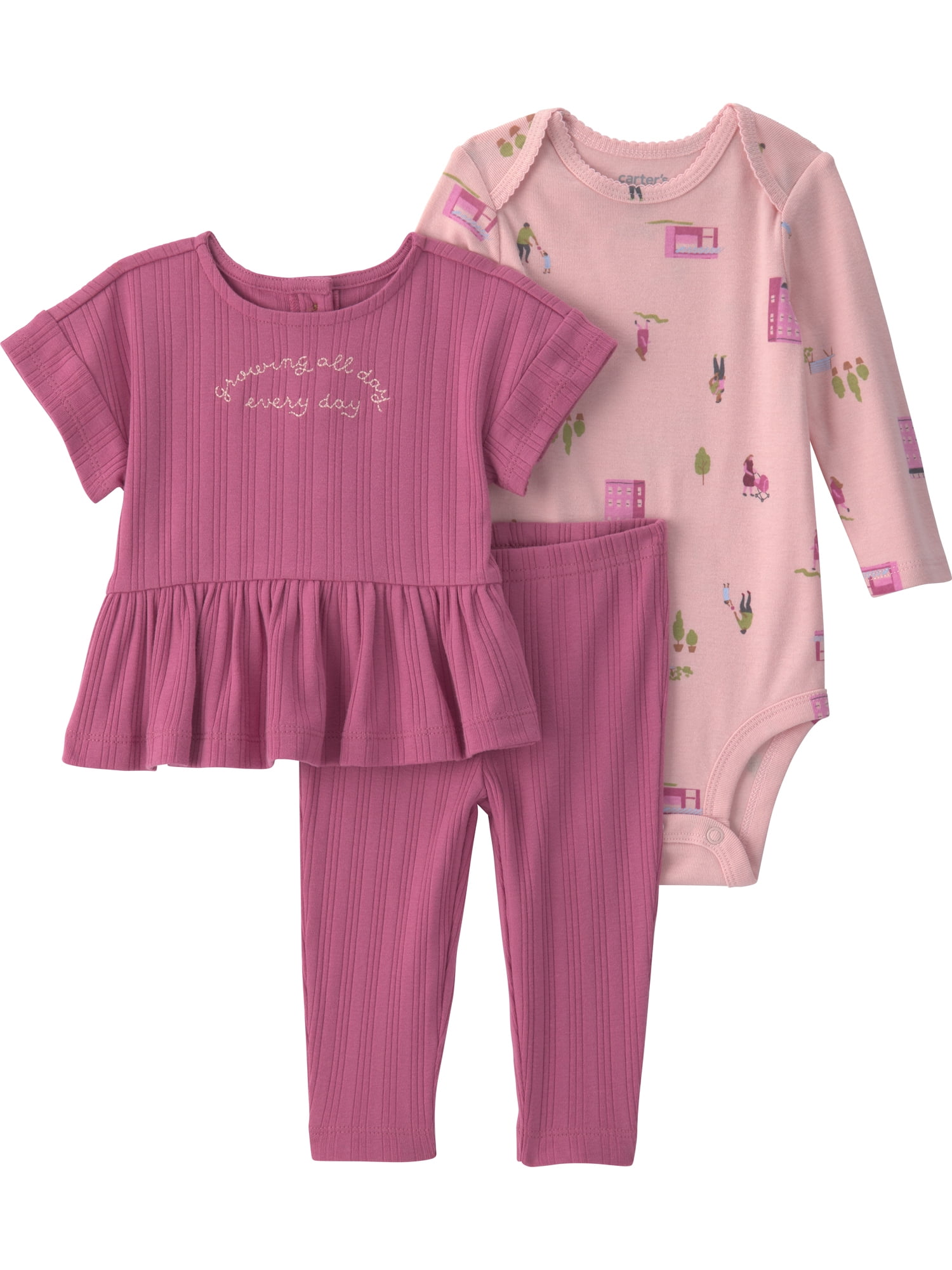 Carter's Child of Mine Baby Girl Outfit Set, 3-Piece, Sizes 0/3-24 Months