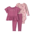 thumbnail image 1 of Carter's Child of Mine Baby Girl Outfit Set, 3-Piece, Sizes 0/3-24 Months, 1 of 7