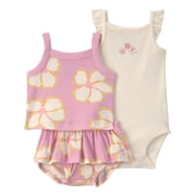 Baby Girl Outfit Set, 3-Piece, Sizes 0/3-24 Months
