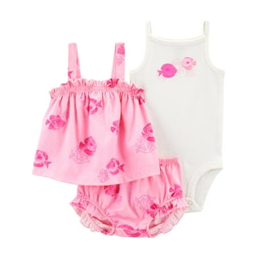 Carter's Child of Mine Baby Girl Outfit Set, 3-Piece, Sizes 0/3-24 Months