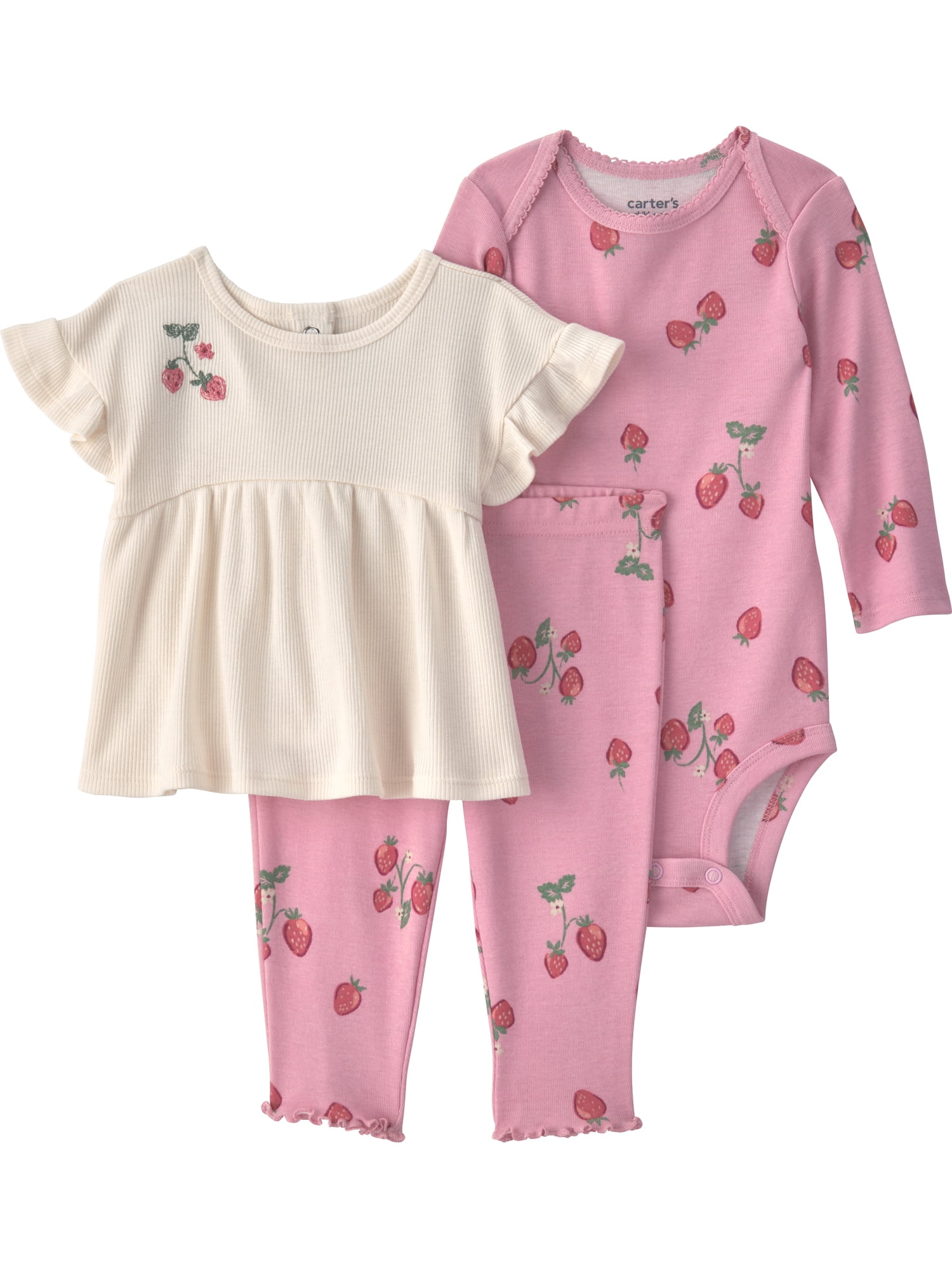 Carter's Child of Mine Baby Girl Outfit Set, 3-Piece, Sizes 0/3-24 Months