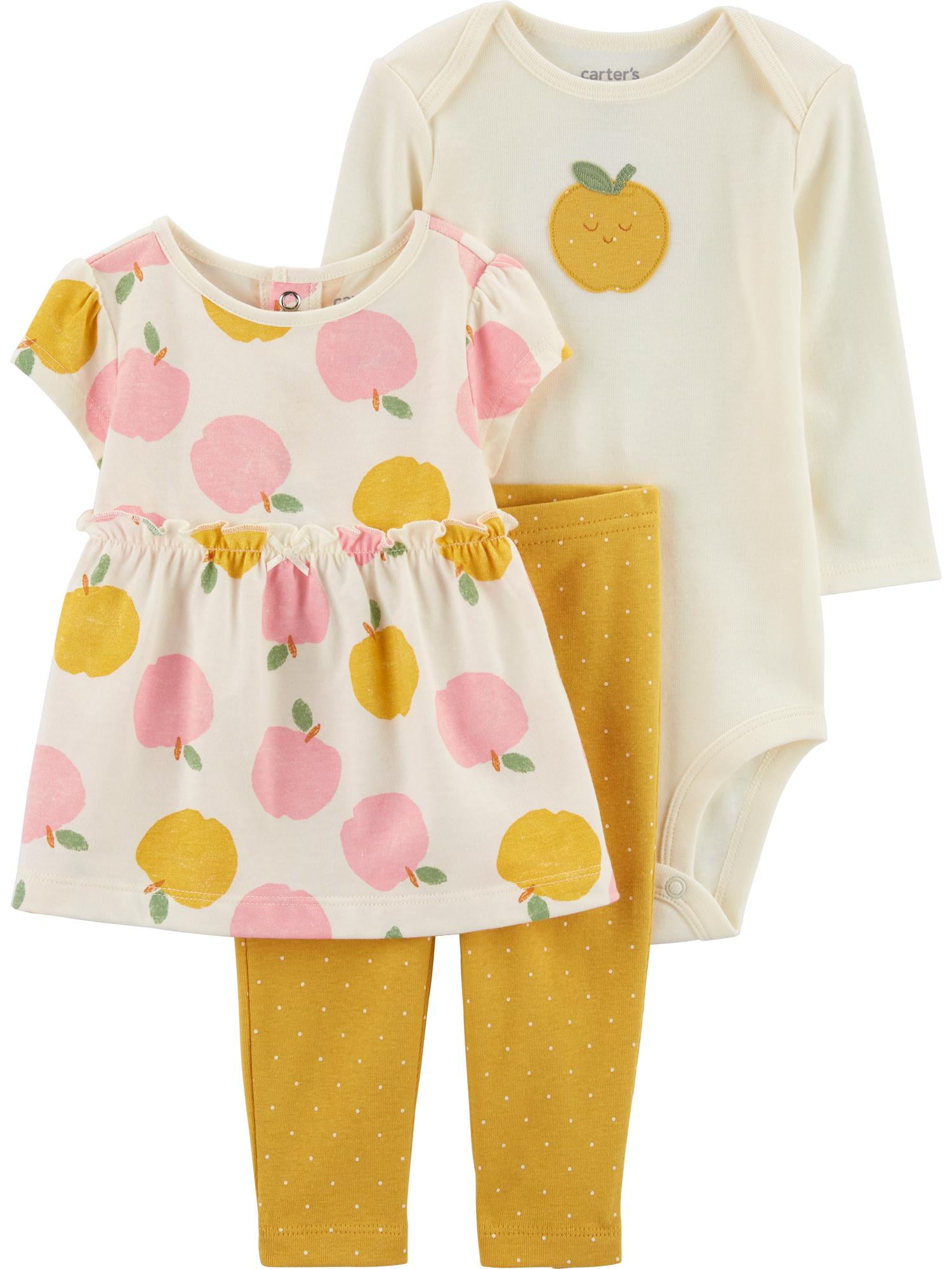 Carter's Child of Mine Baby Girl Outfit Set, 3-Piece, Sizes 0/3-24