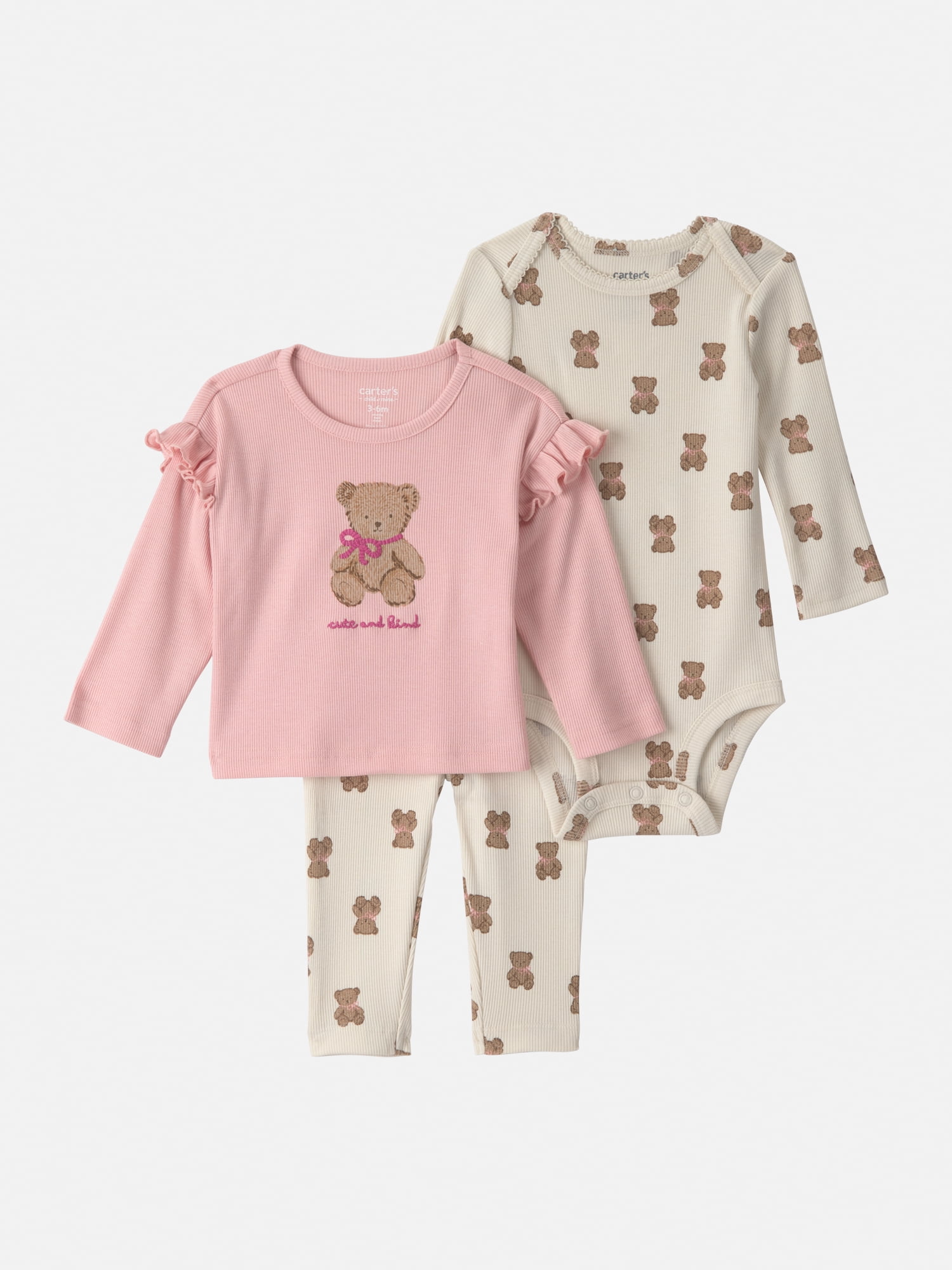 Carter's Child of Mine Baby Girl Outfit Set, 3-Piece, Sizes 0/3-24 Months