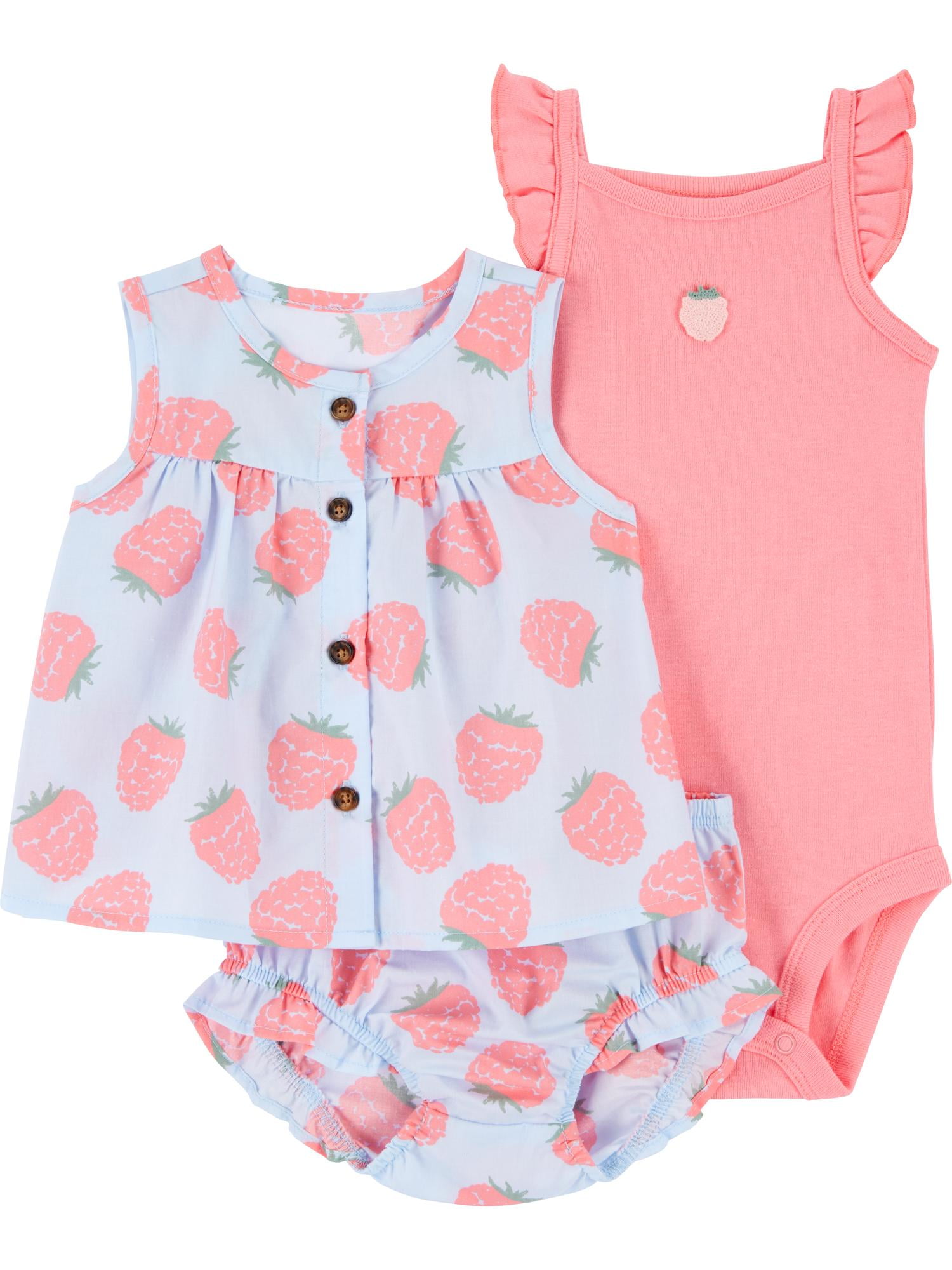 Carter's Child of Mine Baby Girl Outfit Set, 3-Piece, Sizes 0/3-24 Months