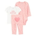 thumbnail image 1 of Carter's Child of Mine Baby Girl Outfit Set, 3-Piece, Sizes 0/3-24 Months, 1 of 4