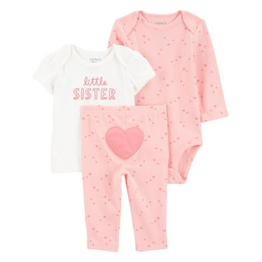 Carter's Child of Mine Baby Girl Outfit Set, 3-Piece, Sizes 0/3-24 Months