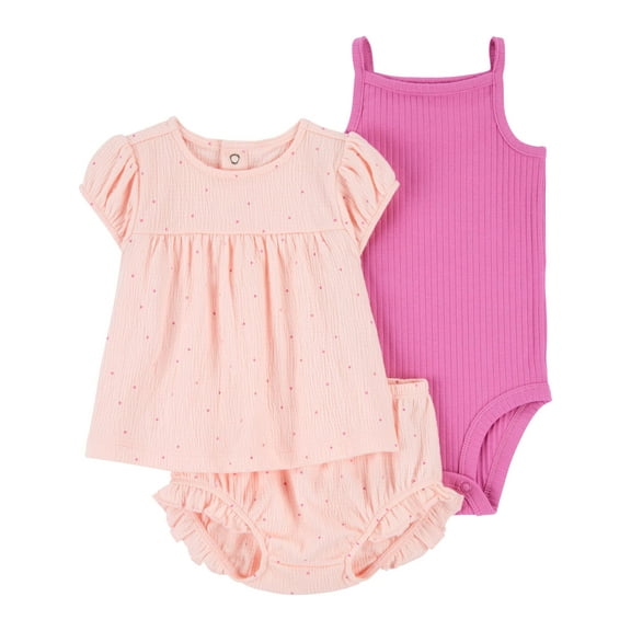 Carter's Child of Mine Baby Girl Outfit Set, 3-Piece, Sizes 0/3-24 Months
